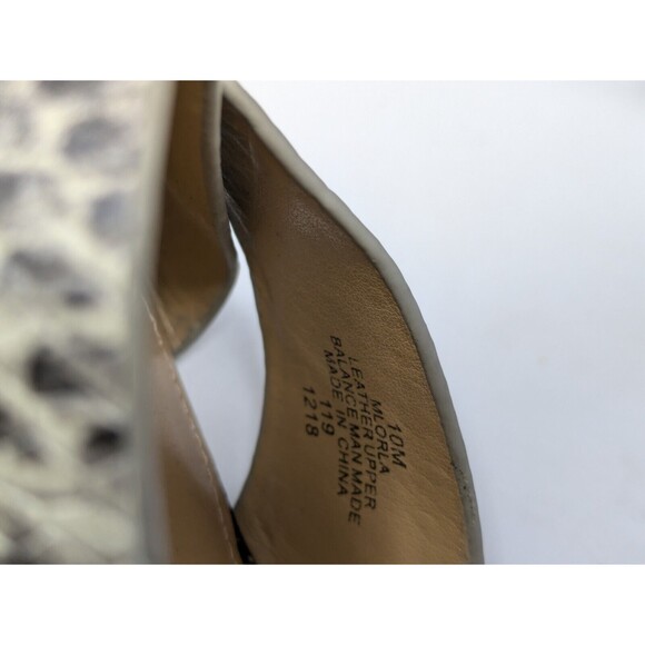 Marc Fisher Orla Ltd Leather Snakeskin Strappy Sandals Wood Heel Size 10 - Picture 10 of 10